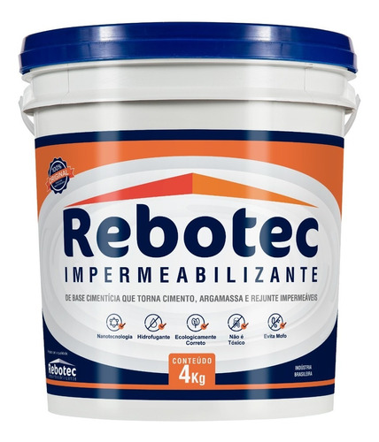 Rebotec 4 Kg Impermeabilizante Pronta Entrega Zona Sul De Sp