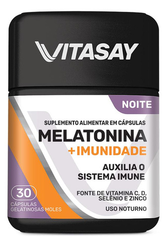 Suplemento Alimentar Vitasay Melatonina + Imunidade 30 Cáps