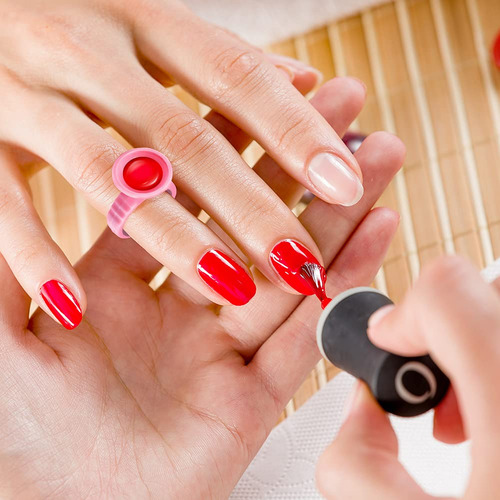 Soporte Desechable De Plástico Para Uñas Y Tatuajes, 100 Uni
