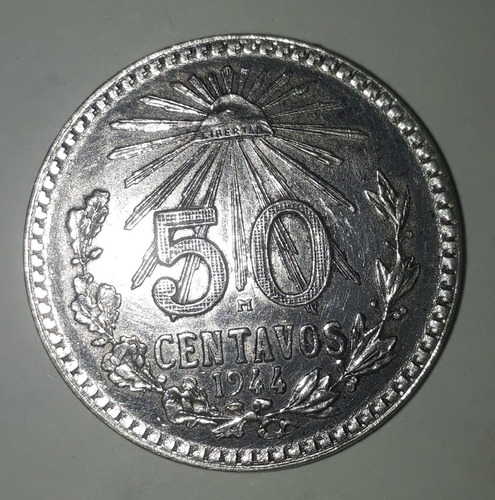 Moneda 50 Centavos 1944, Plata 0.720