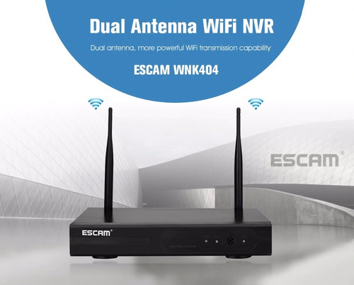 Kit Nvr Wifi 4 Camaras De Seguridad 3mp Wi-fi Escam Wnk404