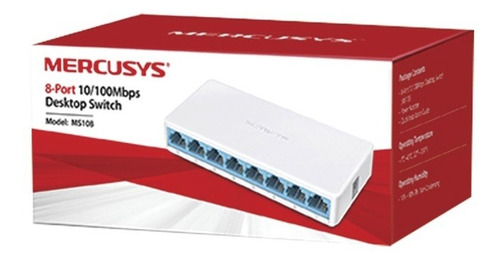 Mercusys/ Switch No Administrable/ 8 Ptos 10/100 Mbps- Ms108