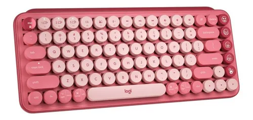 Logitech teclado online rosa