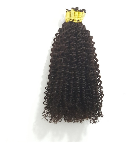 Cabelo Humano Cacheado Vapor 50cm 100 Gramas.