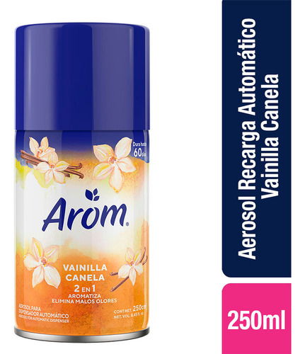 Aerosol Recarga Automático Arom Vainilla Canela 250cc