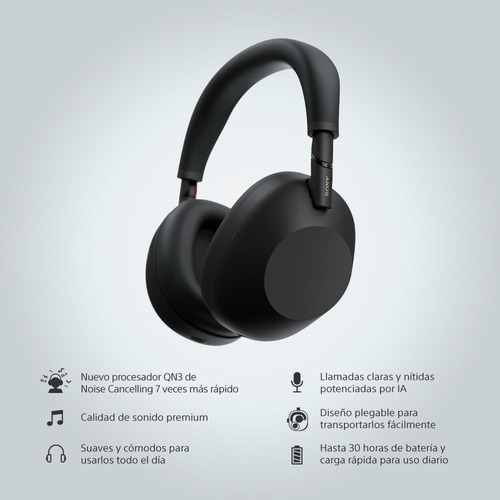Audífonos Bluetooth Noise Cancelling Wh-1000xm6 Negro Sony