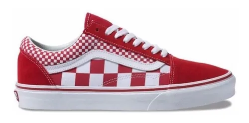 Vans old skool cuadros rojos sales