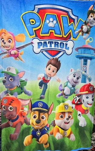 Frazada Cobija Paw Patrol Suave Premium Varios Liso