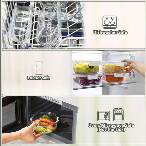 Contenedores De Almacenamiento De Alimentos M Mcirco Glass,
