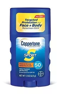 Coppertone Sport Sunscreen Stick Amplio Espectro Spf 50 15ou