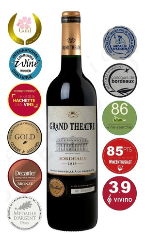 Vinho Francês Grand Theatre A. O. P. Bordeaux - Premiado