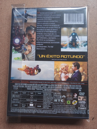 Iron Man El Hombre De Hierro | Robert Downey Jr | Dvd