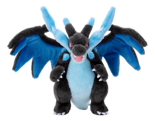 Pokemon Mega Charizard X Peluche Tomy Takara Japones Genuino Negro