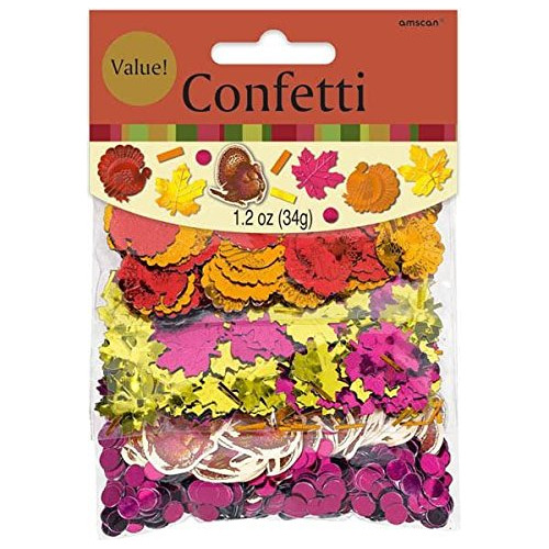 Thanksgiving Foil Value Pack Papel Confeti Mix 3 estilo