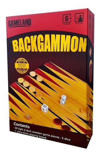 Juego De Salón Backgammon Con Tablero 30 Piezas