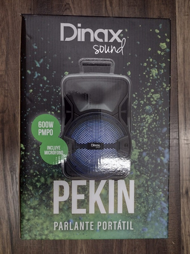 Imagen 1 de 2 de Parlante Portatil Dinax Pekin 600w Con Micrófono 8 Ade