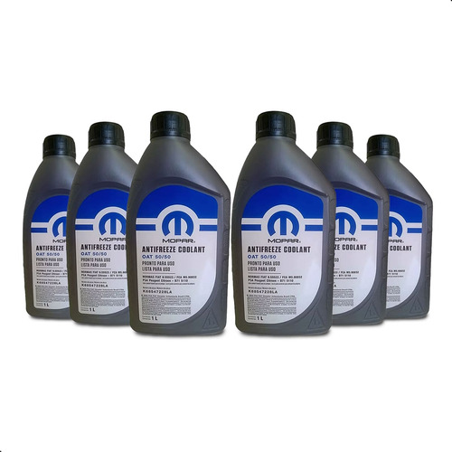 Kit 6 Anticongelante Liquido De Arrefecimento Mopar 1 Litro