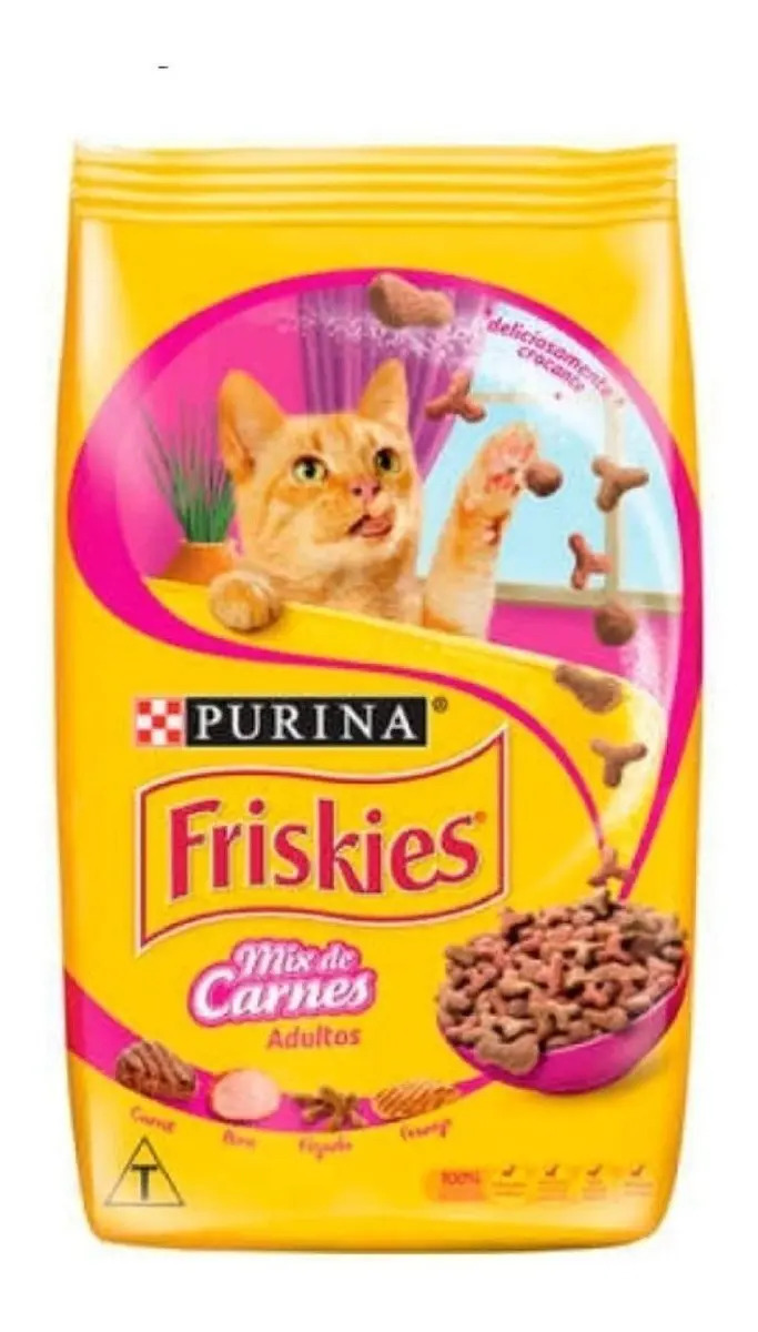 Ração Seca Friskies para Gato Adulto Mix de Carnes 1kg