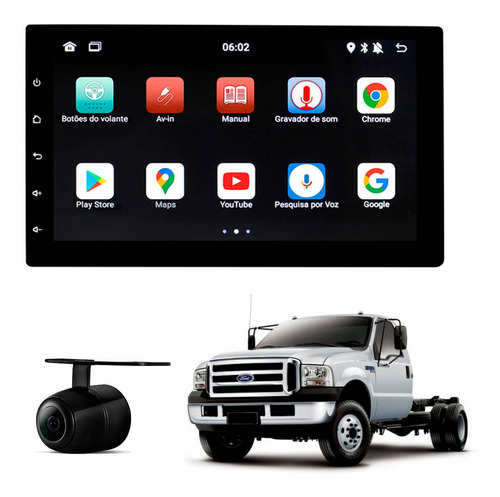 Central Multimídia Android Bt Gps Wifi Ford F4000  14-18