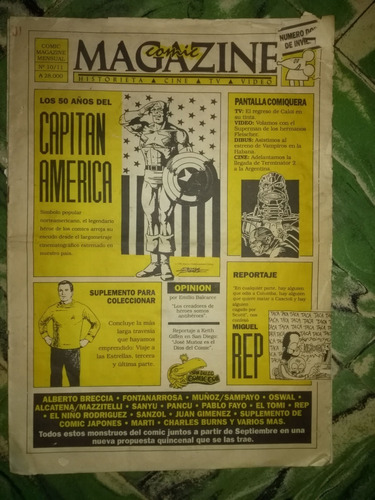 Revista Comic Magazine - Capitan America - Nº 10 Año 1991