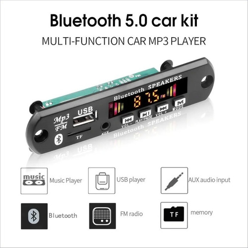 Imagen 2 de 5 de Módulo Reproductor Mp3 Con Bluetooth, Micro Sd, Plug 3.5mm