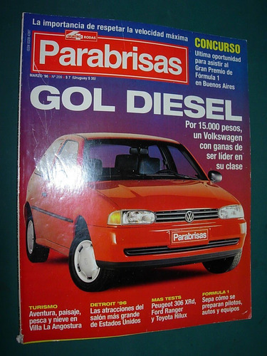 Revista Parabrisas 209 Volkswagen Gol Ranger Toyota Hilux