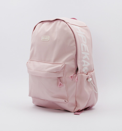 Mochila Garco Juvenil Porta Tablet Con Compartimento Oculto Color Rosa Claro Diseño De La Tela Liso
