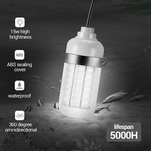 2x La Luz De Pesca Subacuática Llevada 12v Impermeable Ip68