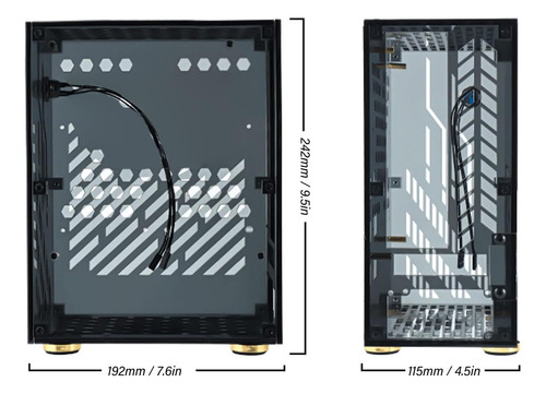 Case De Mini Itx Acrílico Transparente De Gowenic, Capacidad