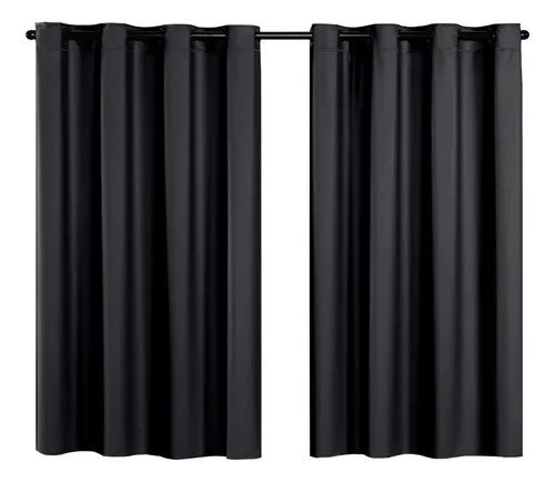 Cortina Blackout De Pvc 2,20m X 1,30m Preto Corta Luz 