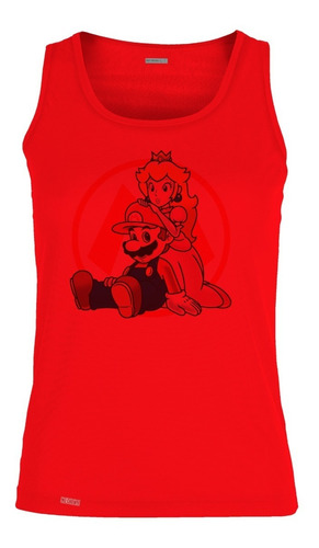 Camiseta Esqueleto Mario Y Princesa Peach Poster Hombre Isk