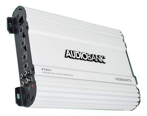 Audiobank - Amplificador Estéreo De Audio Para Coche 1600 W, Clase Ab, P1601, Disipador Térmico De Aleación De Aluminio, Clase A-b, Circuito De Encendido Y Apagado Remoto