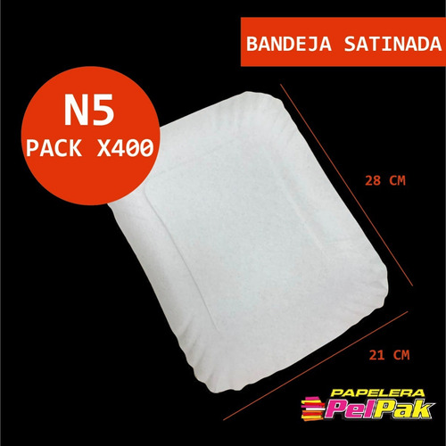 Bandeja De Cartón N°5 Satinada Super Blanca Pack Oferta