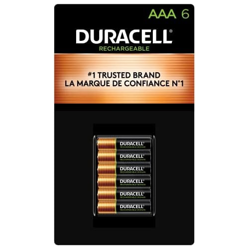 Rechargeable Aaa Batteries, 6 Count Pack, Triple Batter...