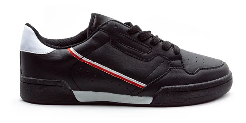 Tenis Hombre Vermonti Color Negro Detalles Blanco Y Rojo | Envío gratis