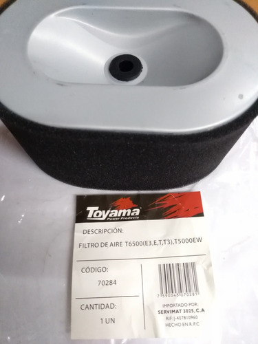 Filtro De Aire Diesel 9 Y 10 Hp Toyama