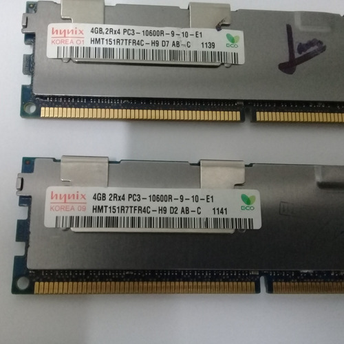 Memoria 8gb (2x4gb) Hynix Ddr3 Ecc Pc3-10600r - Servidor