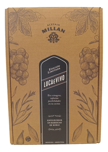 Vinagres De Malbec, Trebiano Y Manzana 500ml C/u By Millán