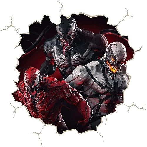 Venom Adhesivos De Pared Realistas 3d, Murales De Vinilo Par