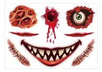 Comprar Tatuajes Faciales De Halloween Divertidos Para Disfraces, Fi