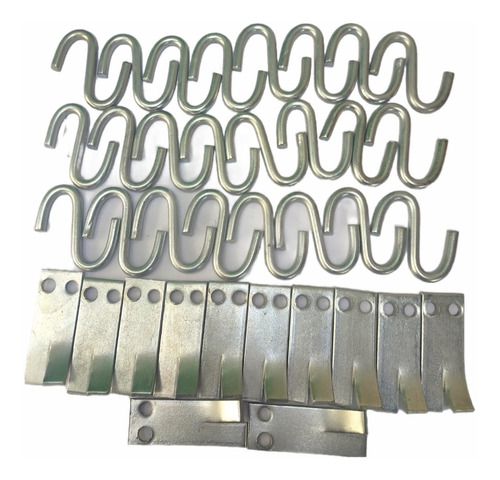 Pack 12 Hamaqueros Platina 10cm Con 24 Eses Galvanizadas