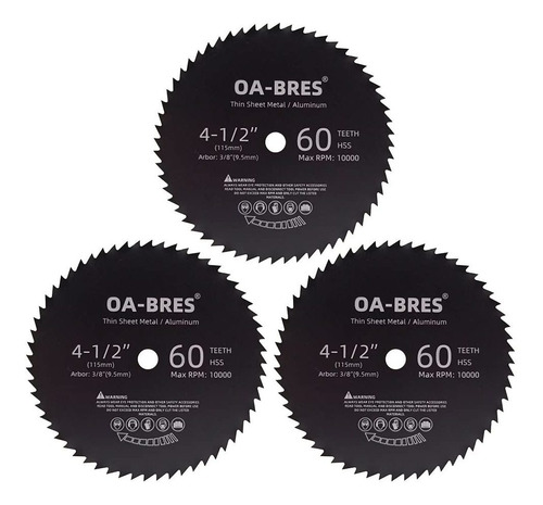 Hojas De Sierra Circular Oa-bres, Compactas, Hss De 4 1/2