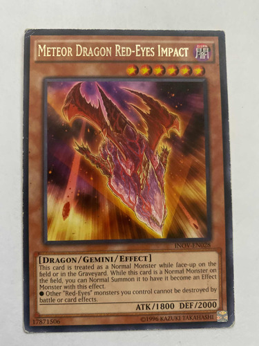 Meteor Dragon Red-eyes Impact Rara Yugioh