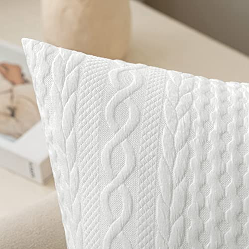 Set De 2 Fundas De Almohada 45 X 45 Cm Blanco Modernas Y Sua