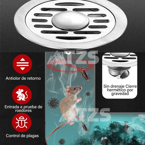-de Coladera De Baño Antiolores De Acero Inoxidable