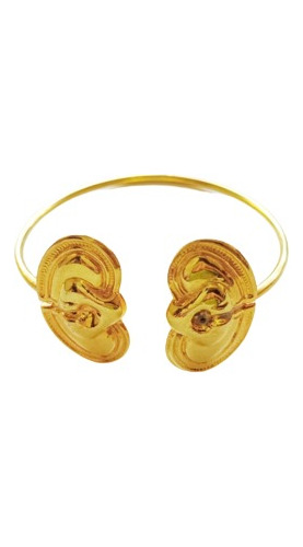 Pulsera / Brazalete Precolombino Con Baño De Oro De 24k