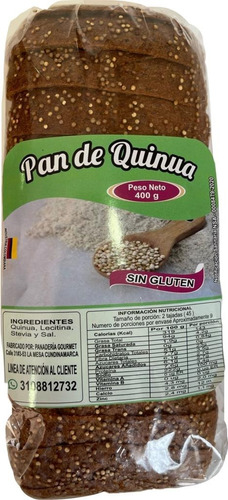 Pan De Quinua Sin Gluten X400gr