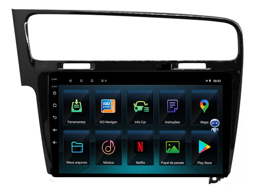 Multimidia Golf Mk7 9p Qled Android Carplay 2gb 32gb