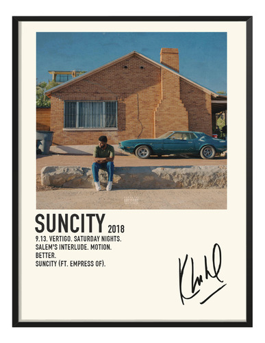 Poster Khalid Album Music Tracklist Exitos Suncity 120x80