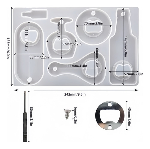 Wa Kit De Moldes Reutilizables Para Abrir Botellas De